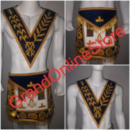 Master Mason Apron & Collar with hand embroidery