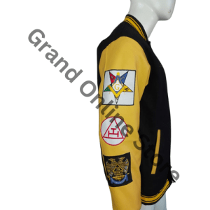 Masonic varsity jacket featuring quality craftsmanship and symbols of the Masonic fraternity