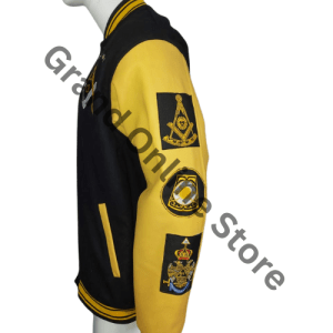 Masonic varsity jacket featuring quality craftsmanship and symbols of the Masonic fraternity