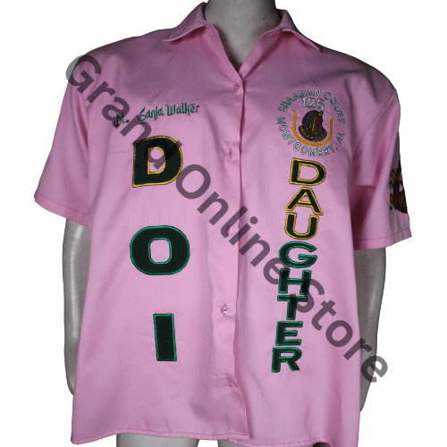 DOI walking shirts, Daughters of Isis apparel, fraternal organization shirts, comfortable clothing, quality craftsmanship, ceremonial shirts DOI walking shirt featuring the organization's logo and quality fabric