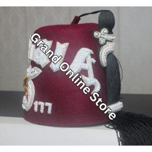 Kabala Shriner Fez hat High-quality Fez hat with customized embroidery fancy font 3 Shriner Fez Hat - Masonic Fraternity Fez with Custom Embroidery