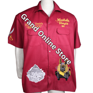 Shriner shirt with embroidery Shriner walking shirt with pockets Custom Shriner walking shirt with dickey Dickey style Shriner walking shirts Embroidered Shriner casual shirt