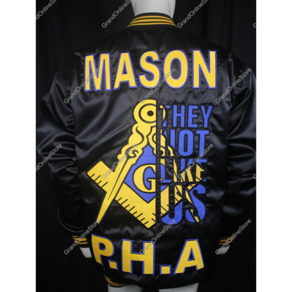 Custom Embroidered Masonic Letterman Jacket | High-Quality Varsity Embroidery at Grand Store