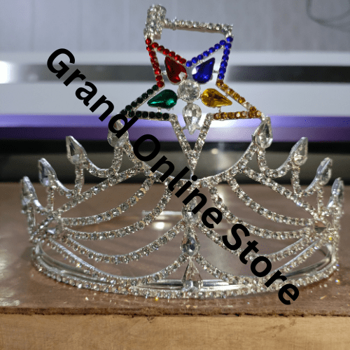 OES Crown High-quality metal with silver plating rhinestones