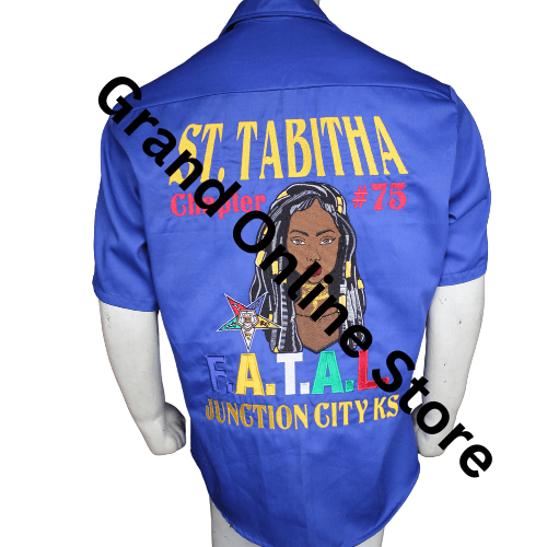 Stylish OES walking shirt featuring the Order of the Eastern Star emblem and comfortable design