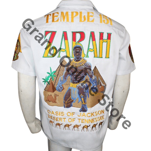 Zarah Temple Shriner Walking Shirts Polyester-Cotton Blend Casual Shirts