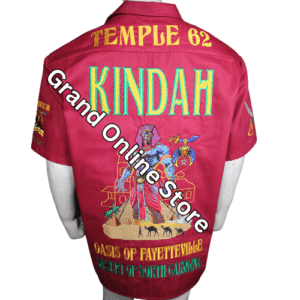 Kindah Temple Shriner walking shirt with chenille embroidery
