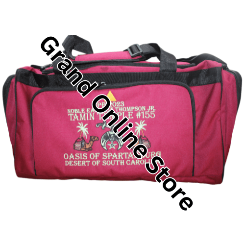 Custom Shriner Embroidered Travel Duffel Bag Durable Personalized travel bag