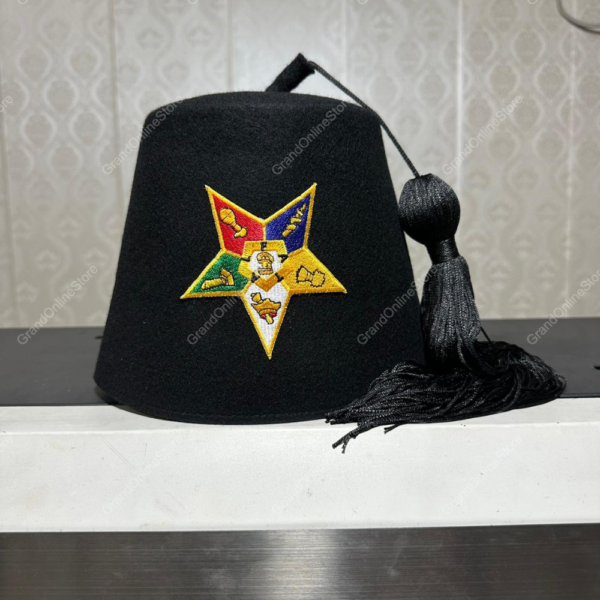 ✨ Custom Embroidered OES Black Fez – Premium Fatal OES Fez for Sisters ✨
