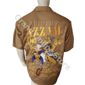 AZZAM Temple Shriner Walking Shirts Masonic Shriner shirts with customized Embroidery Designs