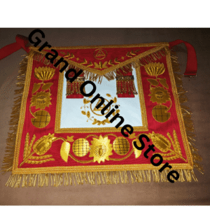 Premium Royal Arch Grand High Priest Apron Hand Embroidered Bullion wire with Customizable Design