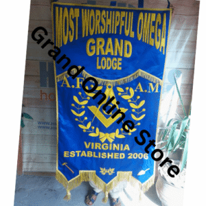 Grand Lodge Masonic Banners Hand-Made Embroidery With Gold Bullion Wires
