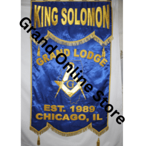 King Solomon Grand Lodge Masonic Hand-Made Embroidery banner With Gold Bullion Wire