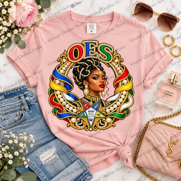 3 printed Order of the Eastern Star t-shirts bundle featuring OES 5-point star emblem